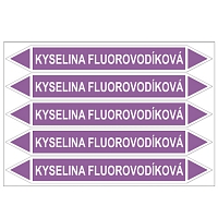 Značení potrubí, kyselina fluorovodíková